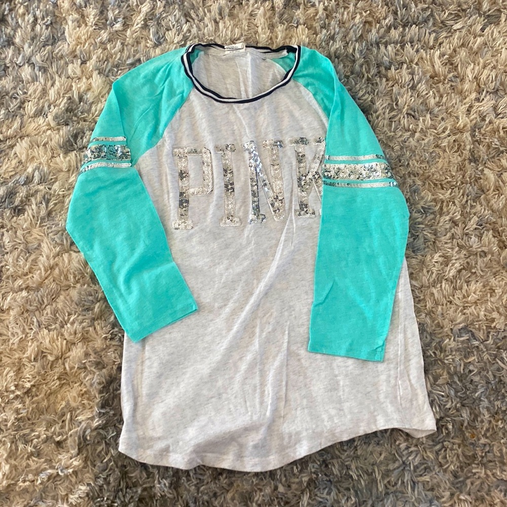 PINK Victoria’s Secret sequins long sleeve t-shirt